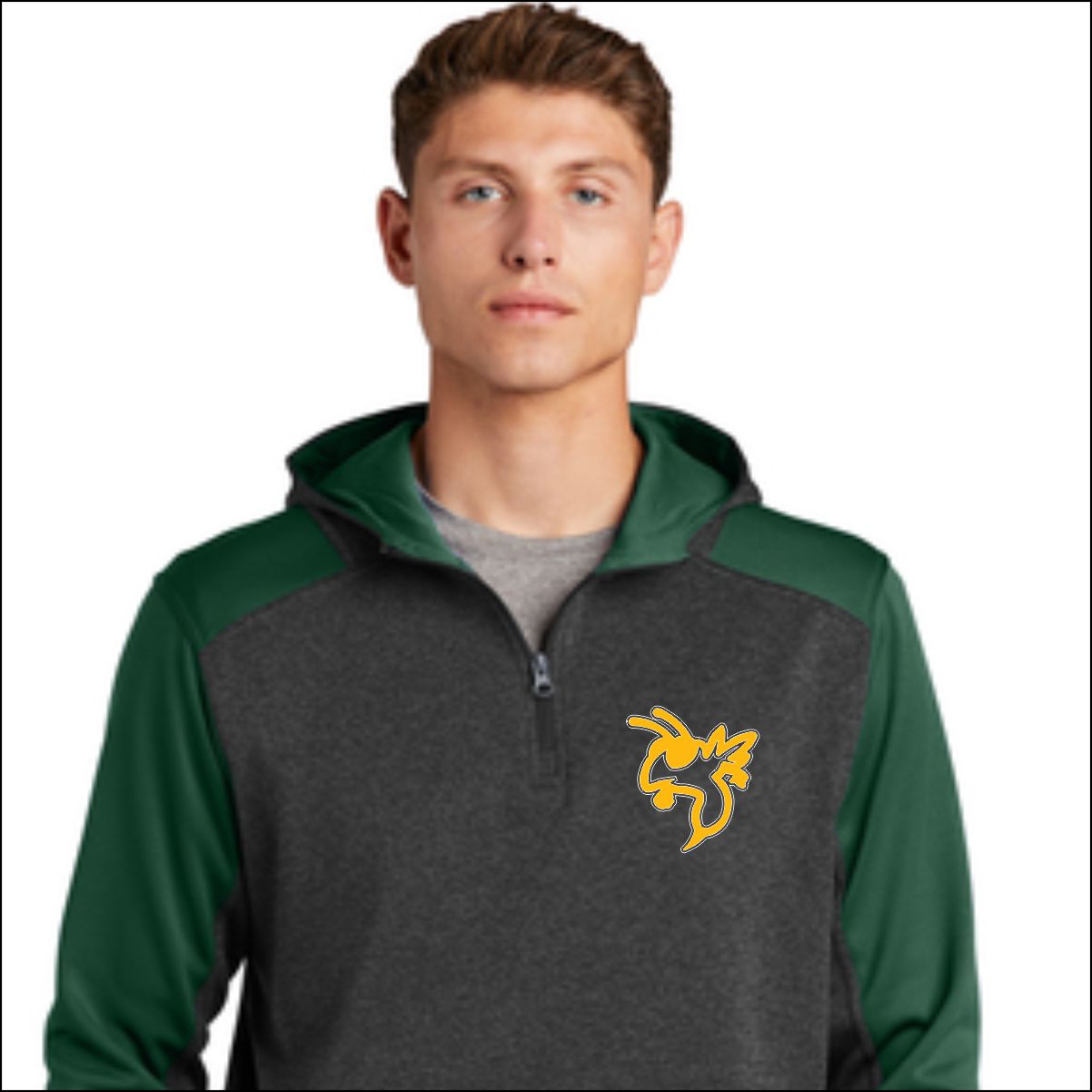 YULEE MIDDLE TWO TONE HOODIE (463-ST249)