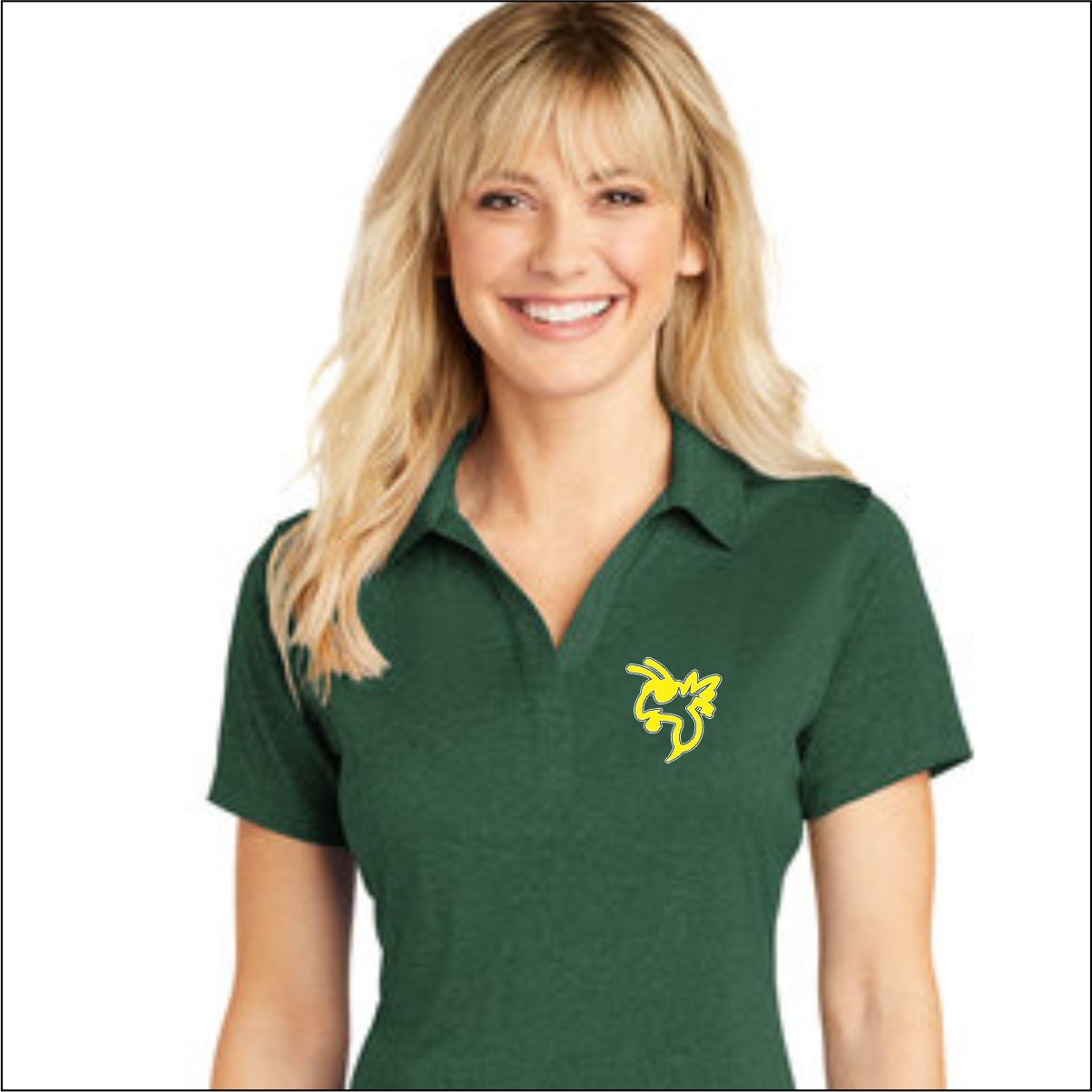 YULEE MIDDLE LADIES DRIFIT HEATHERED POLOS (463-LST660)